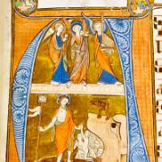 0407 Illuminated 13th Century manuscript the Harrowing of Hell